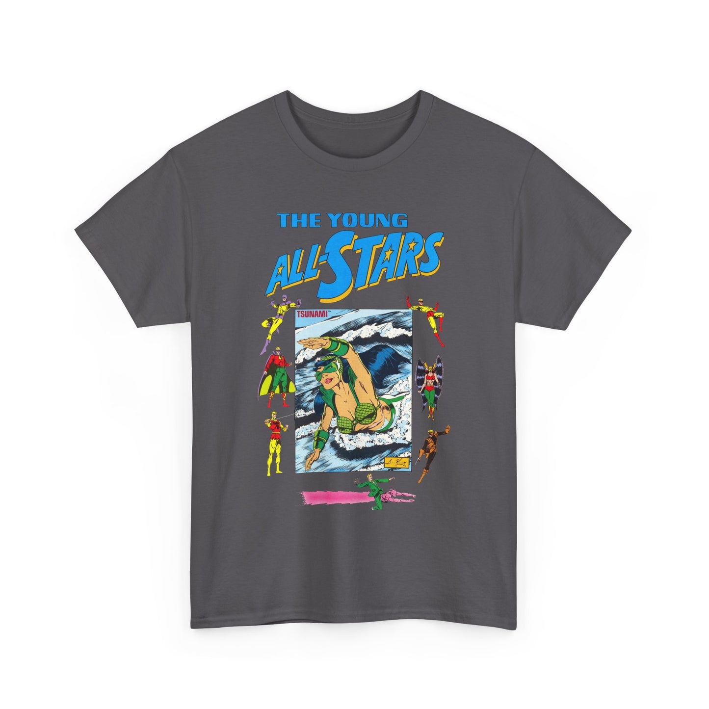 Young All-Stars T-Shirt - Brian Murray Art - Tsunami, Johnny Thunder, Sandman, Green Lantern - DC Comics