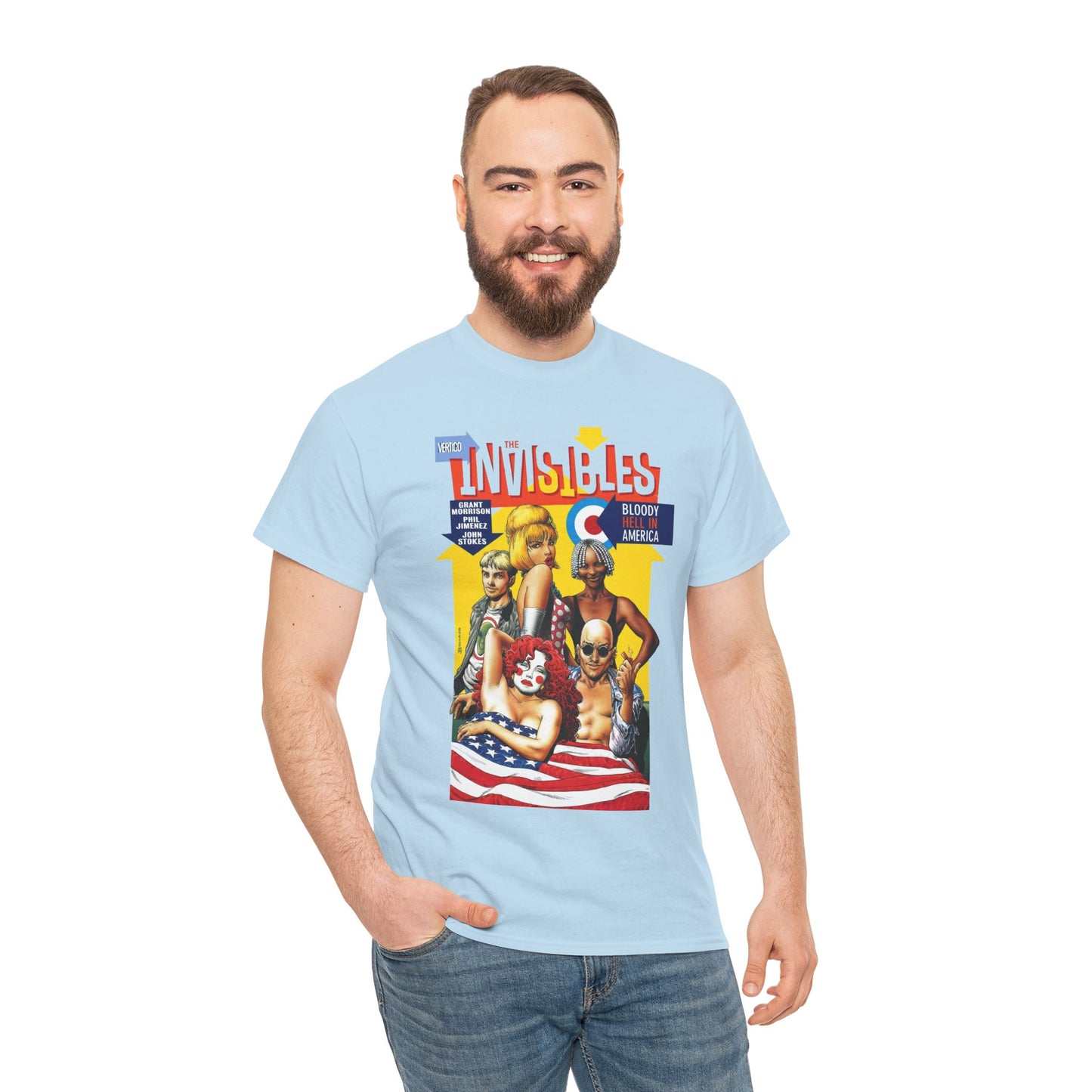 Invisibles: Bloody Hell in America T-Shirt - Brian Bolland Art - DC/Vertigo Comics