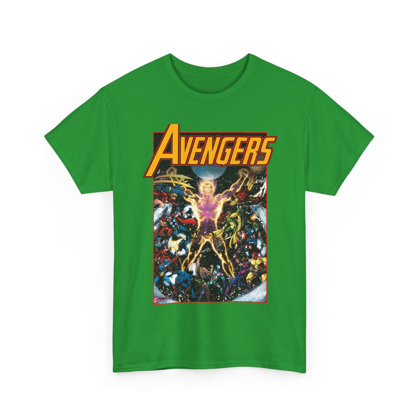 Avengers T-Shirt - George Perez Art - Korvac Saga - Guardians of the Galaxy - Thor, Captain America, Iron Man, Scarlet Witch, Vision, Wonder Man, Hawkeye - Marvel Comics