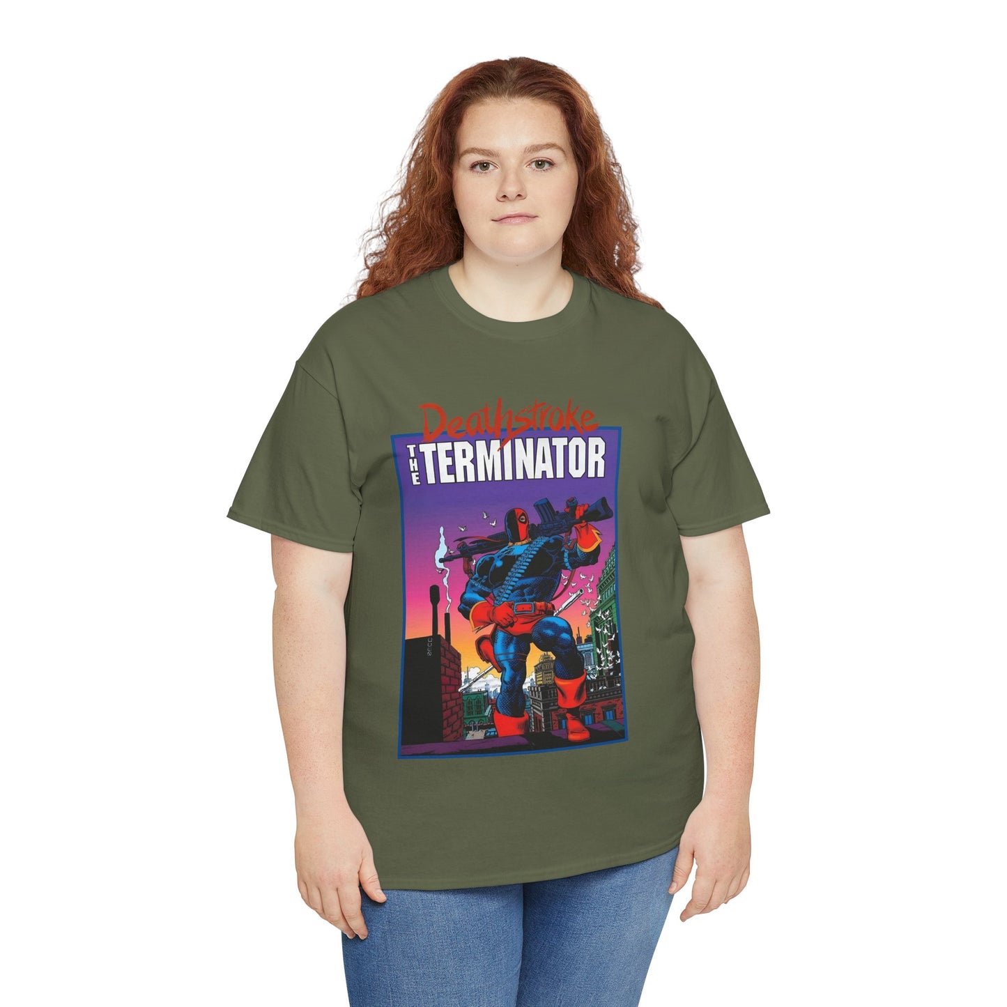 Deathstroke The Terminator T-Shirt - Mike Zeck Art - New Teen Titans Foe & Mercenary - Slade Wilson, Father of Jericho and Ravager - DC Comics - #1 Cover