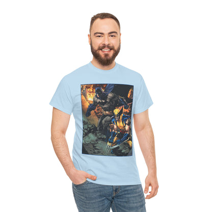 Batman & Wolverine T-Shirt - Jim Lee Art - DC Comics, Marvel Comics
