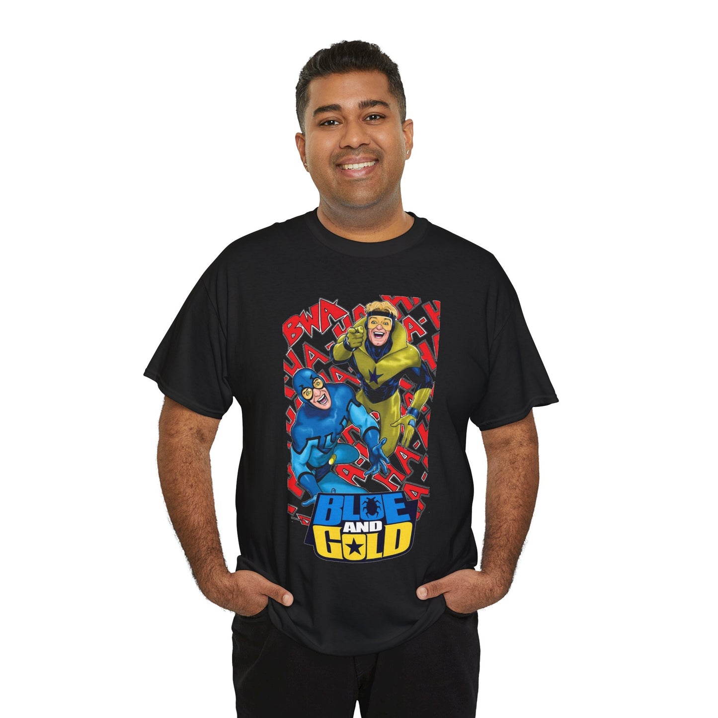 Booster Gold & Blue Beetle T-Shirt - DC Comics - Justice League International Members - Ted Kord
