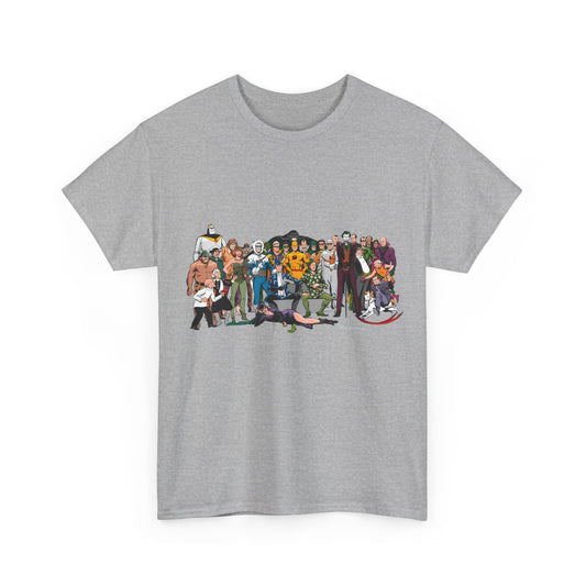Secret Origins of Super-Villains T-Shirt - Dick Giordano Art - DC Comics - Joker, Mirror Master, Captain Cold, Lex Luthor, Scarecrow, Poison Ivy, Grodd