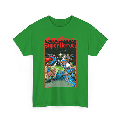 Christmas With the DC Super-Heroes T-Shirt - José Luis García-López Art - Superman, Batman, Jonah Hex, Legion of Super-Heroes - DC Comics
