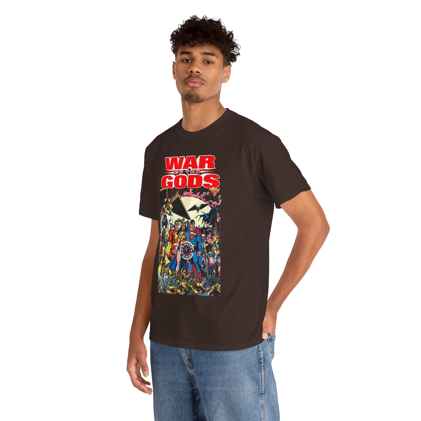 War of the Gods T-Shirt - George Perez Art - Wonder Woman Story - Superman, Captain Marvel, Hawkman, Firestorm, Dr Fate, Troia, Lobo, Batman - DC Comics