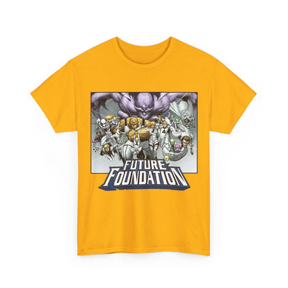 Future Foundation T-Shirt - Marko Djurdjevic Art - Spider-Man, Mr. Fantastic, Invisible Woman, The Thing, Dr. Doom, Bentley 23, Dragon Man, the Moloids - Marvel Comics