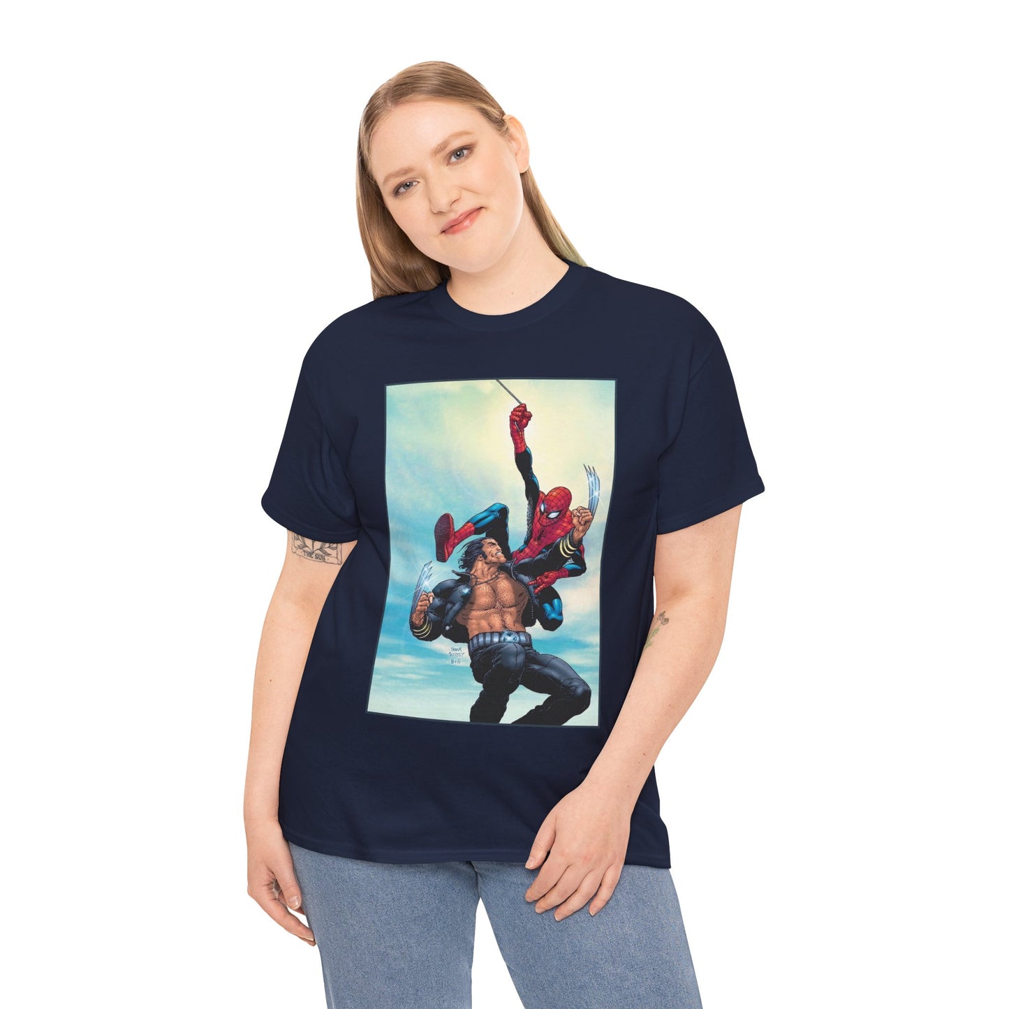 Wolverine Vs Spider-Man T-Shirt - Frank Quitely Art - Marvel Comics