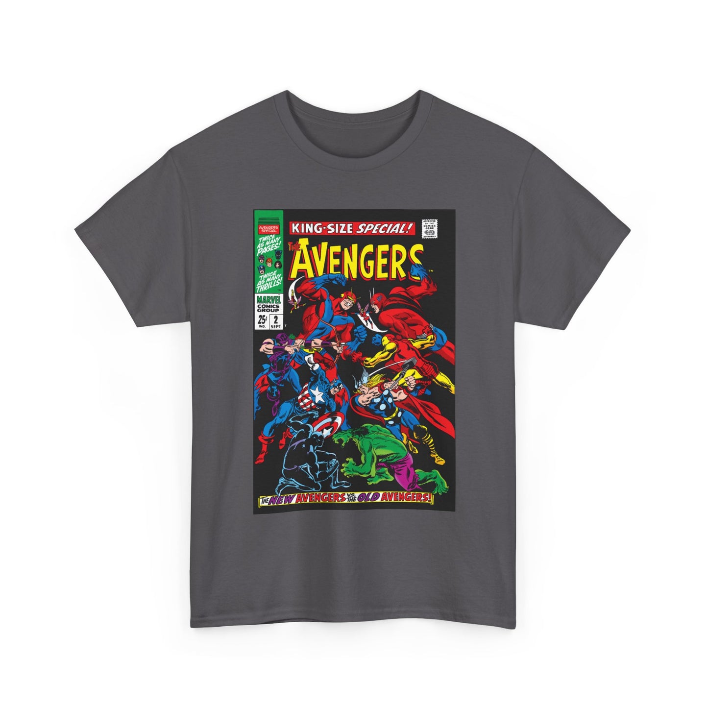 Avengers T-Shirt - Annual #2 Cover Art - New Avengers Vs Old Avengers - Marvel Comics