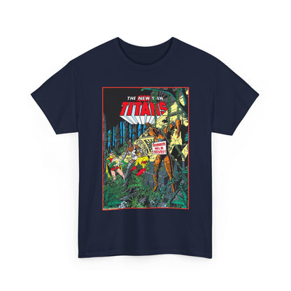 New Teen Titans T-Shirt - George Perez Art - Robin, Cyborg, Kid Flash, Robotman - DC Comics