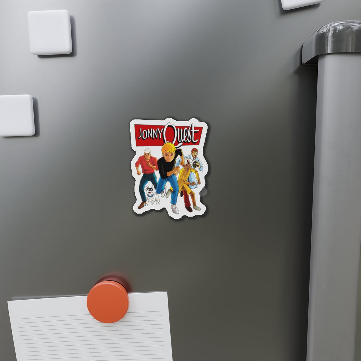 Jonny Quest Die-Cut Magnet - Hanna-Barbera Cartoon - Hadji, Bandit, Benton Quest, Race Bannon - 3", 4", 5", 6"