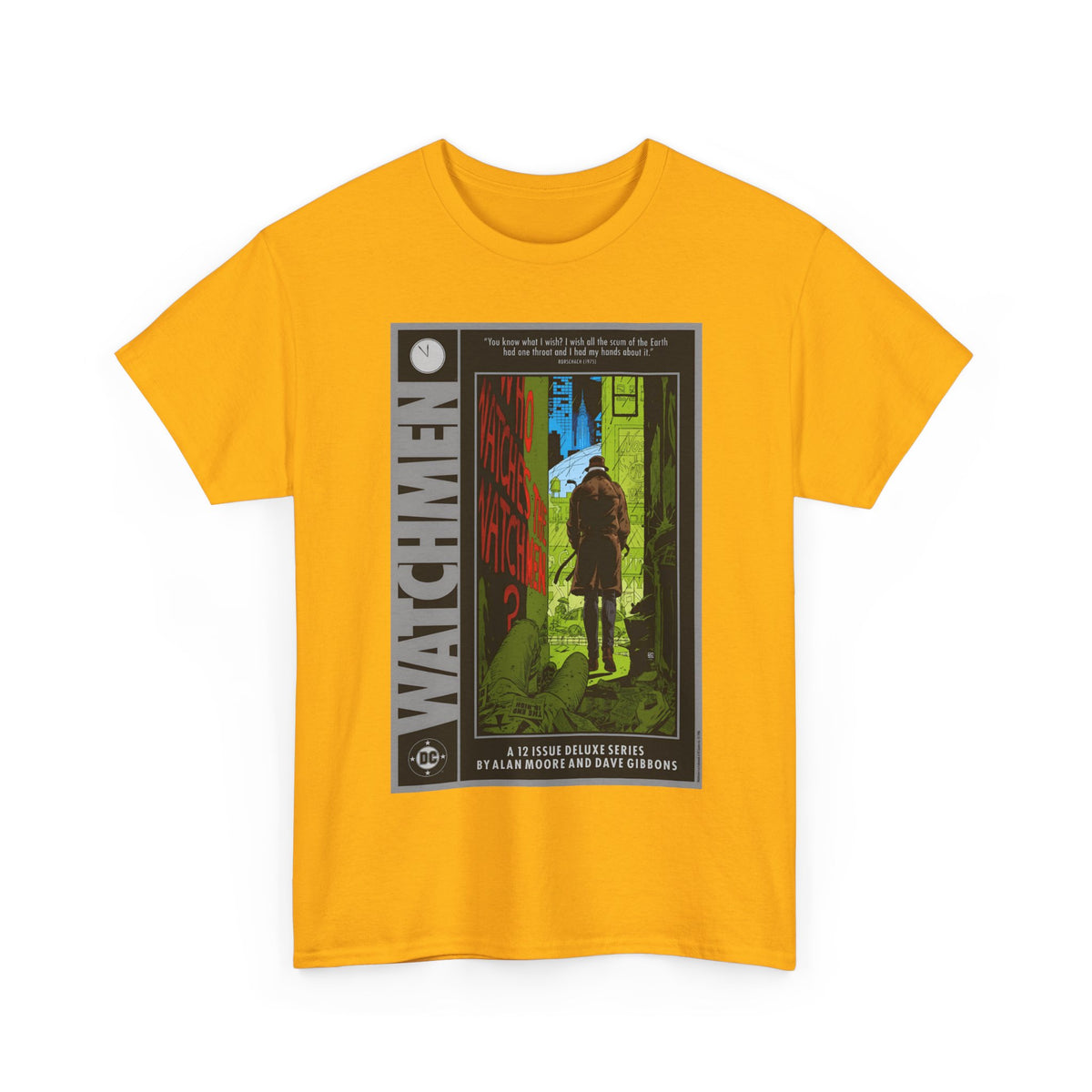 Watchmen Ad T-Shirt - Dave Gibbons Art - Rorschach - DC Comics