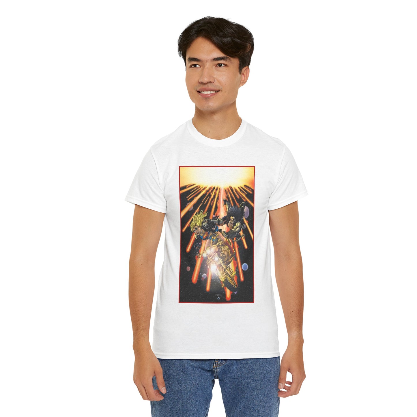 Supergirl & Lobo T-Shirt - George Perez Art - Brave and the Bold #4 Cover Art - 2026 Movie with Milly Alcock and Jason Momoa - DC Comics