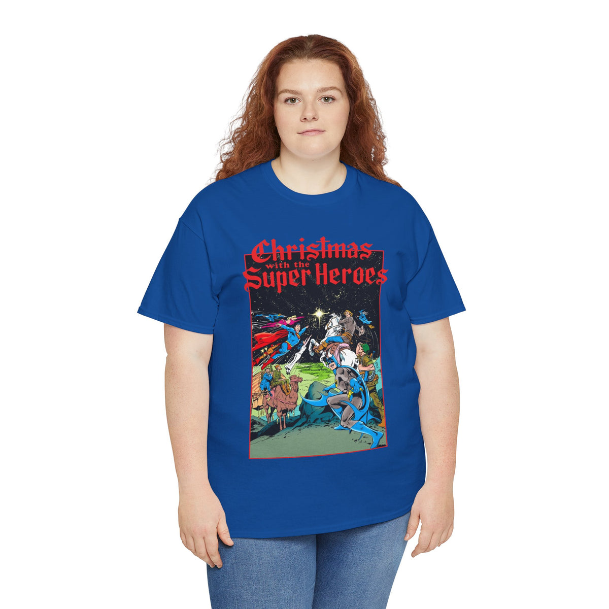 Christmas With the DC Super-Heroes T-Shirt - José Luis García-López Art - Superman, Batman, Jonah Hex, Legion of Super-Heroes - DC Comics