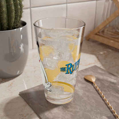 Ruff and Reddy Show Pint Glass, 16oz - Beloved Hanna-Barbera Cartoon 1950s TV - Classic Animation - Early Saturday Morning Cartoon