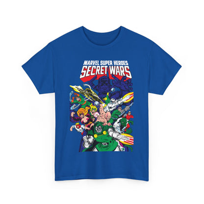 Marvel Super-Heroes Secret Wars T-Shirt - The Bad Guys - Dr Doom, Galactus, Doctor Octopus, Titania, Absorbing Man, Enchantress - Marvel Comics Series