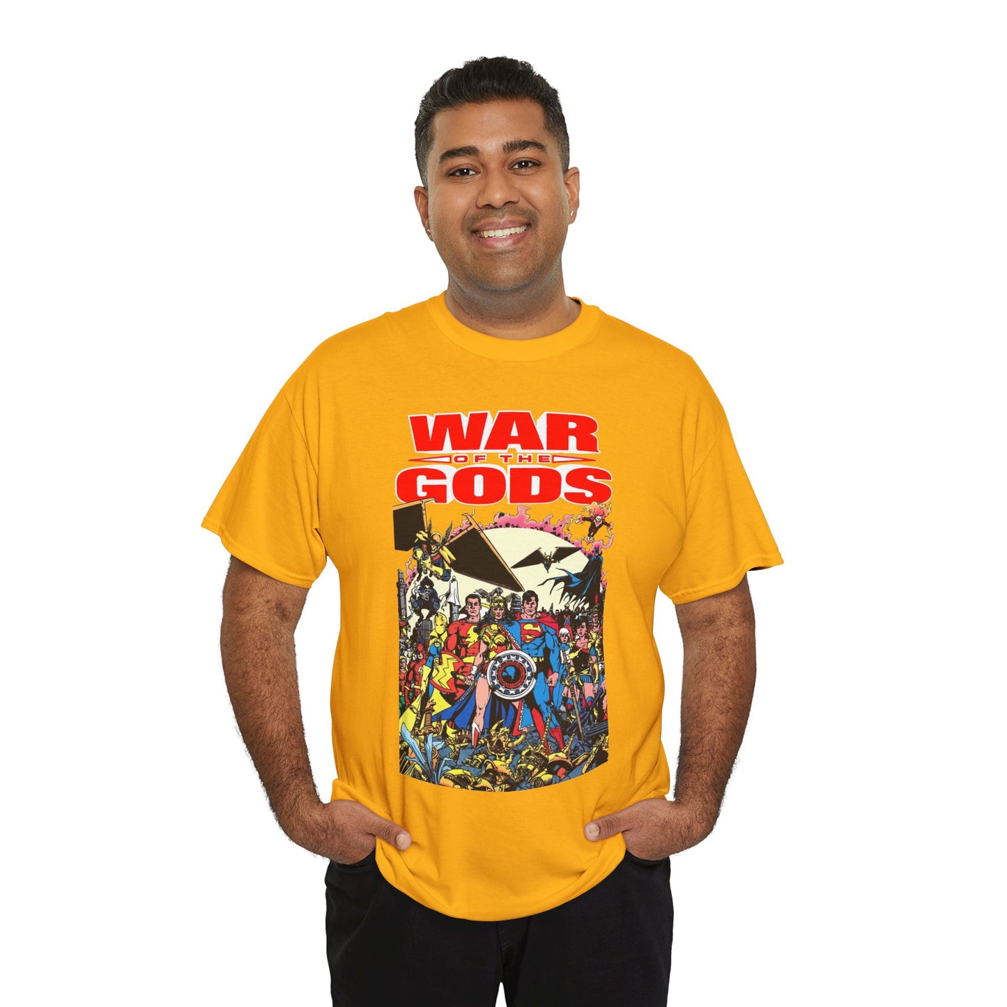 War of the Gods T-Shirt - George Perez Art - Wonder Woman Story - Superman, Captain Marvel, Hawkman, Firestorm, Dr Fate, Troia, Lobo, Batman - DC Comics