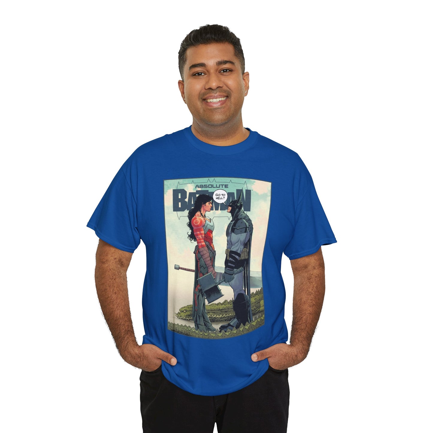 Absolute Batman & Absolute Wonder Woman T-Shirt - Nick Dragotta Art - Go to Hell? - DC Comics