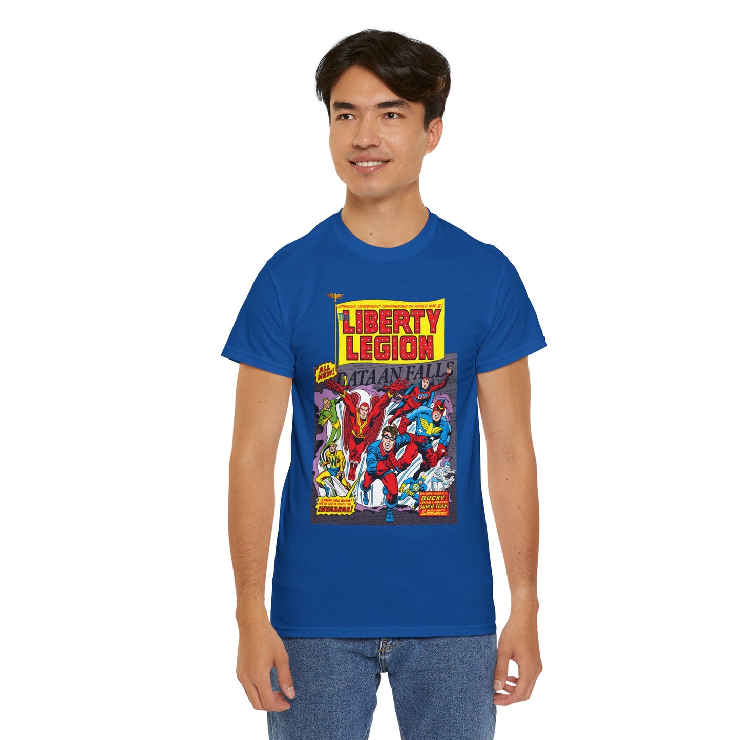 Liberty Legion T-Shirt - Marvel Premiere #29 - Bucky, Miss America, Whizzer, Patriot, Red Raven - Marvel Comics