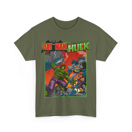 Batman Vs Incredible Hulk T-Shirt - DC Comics & Marvel - Joker - 1970s Team-Up