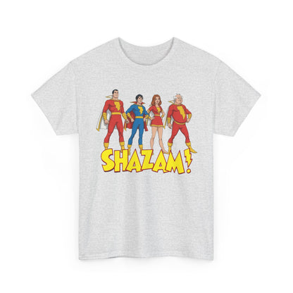 Shazam T-Shirt - Marvel Family Filmation Art - Mary Marvel, Captain Marvel Jr, Uncle Dudley - DC Comics