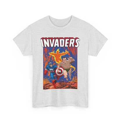 Invaders T-Shirt - John Byrne Art - Captain America, Namor, Human Torch - Marvel Comics Golden Age Characters