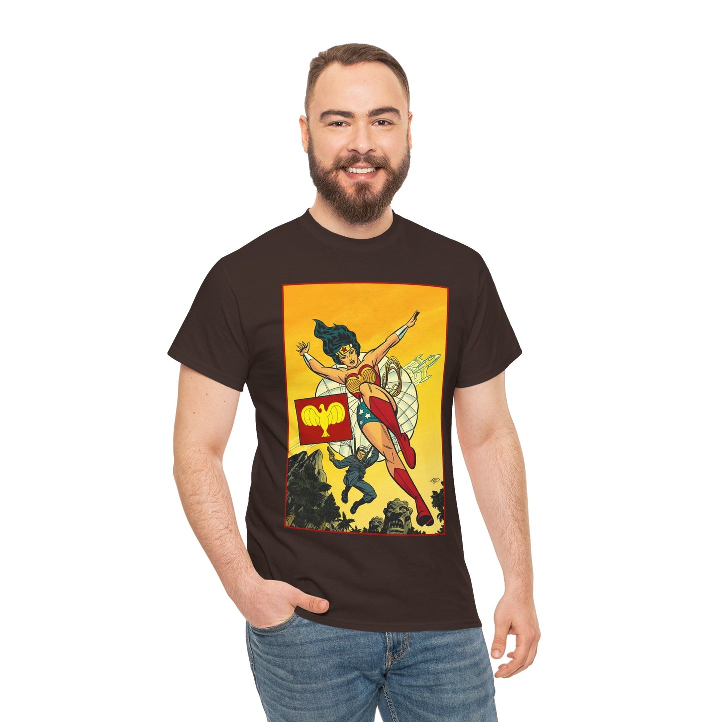 Wonder Woman T-Shirt - Michael Cho Art - Golden Age Art Theme - Steve Trevor - DC Comics