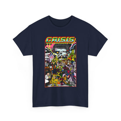 Crisis on Infinite Earths T-Shirt - DC Comics - George Perez Art - Joker, Lex Luthor, Cheetah, Solomon Grundy, Black Adam, Deathstroke, Validus - #9 Cover - DC Comics