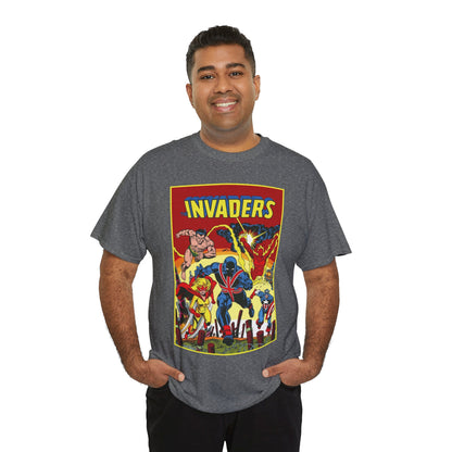 Invaders T-Shirt - Captain America, Human Torch, Namor, Spitfire - World War II Soldiers - Golden Age Heroes - Marvel Comics