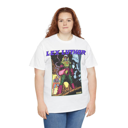 Lex Luthor T-Shirt - George Perez Art - 1980s DC Comics - Action Comics Armor - Inspiration for Super Powers Figure - Superman Enemy
