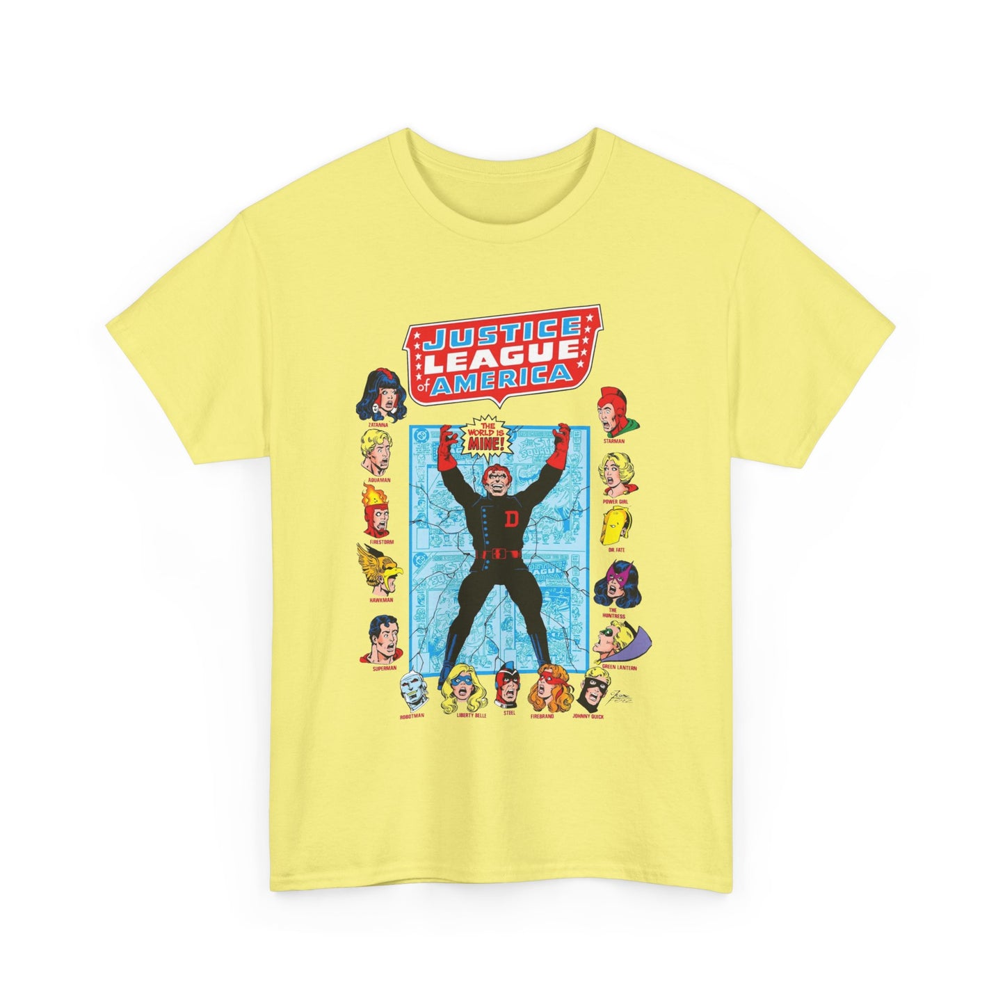 Justice League of America T-Shirt - George Perez Art - Justice Society, All-Star Squadron Team-Up DC Comics