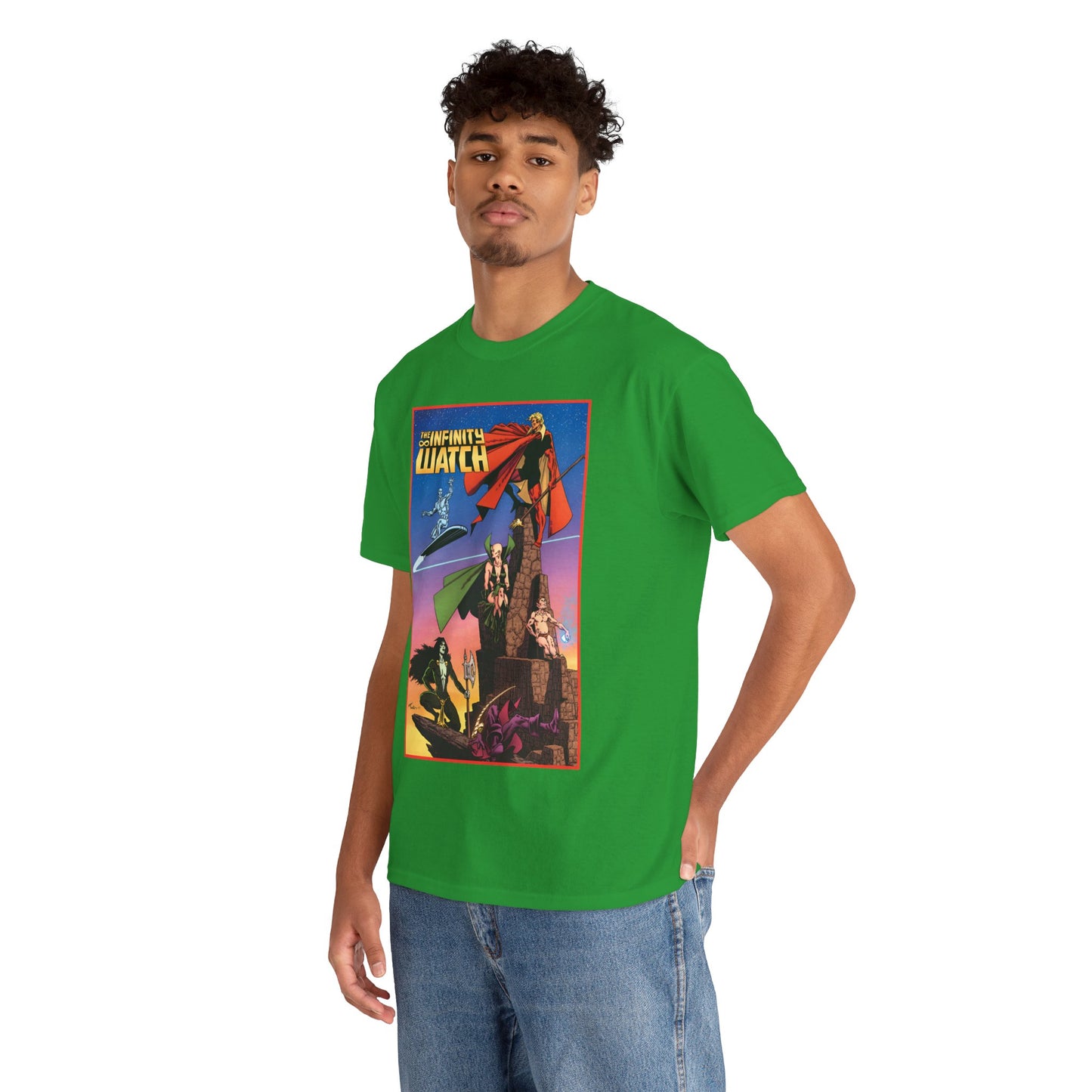 Infinity Watch T-Shirt - Jim Starlin Art - Adam Warlock, Silver Surfer, Moondragon, Pip the Troll - Marvel Comics