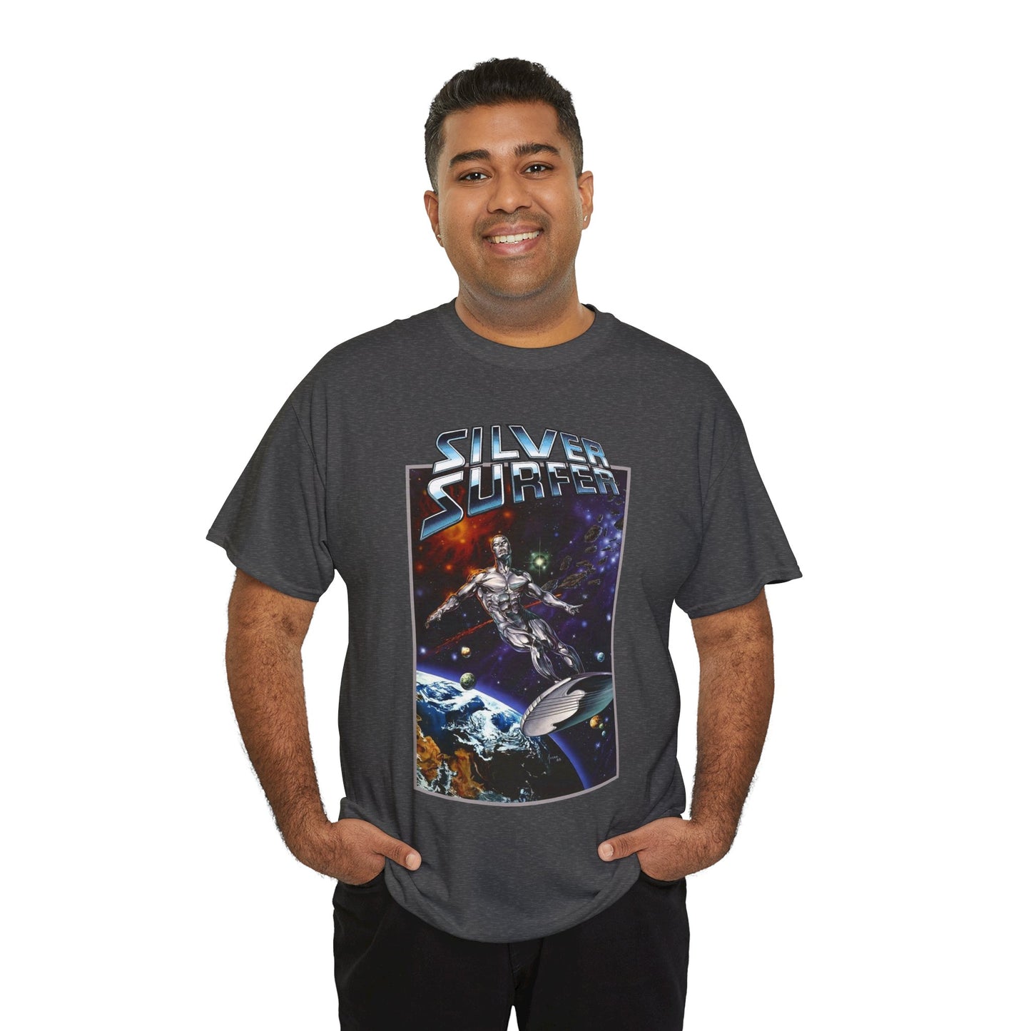 Silver Surfer T-Shirt - Amazing Joe Jusko Art - Marvel Comics Character - Former Herald of Galactus - Fantastic Four Connection - Norrin Radd
