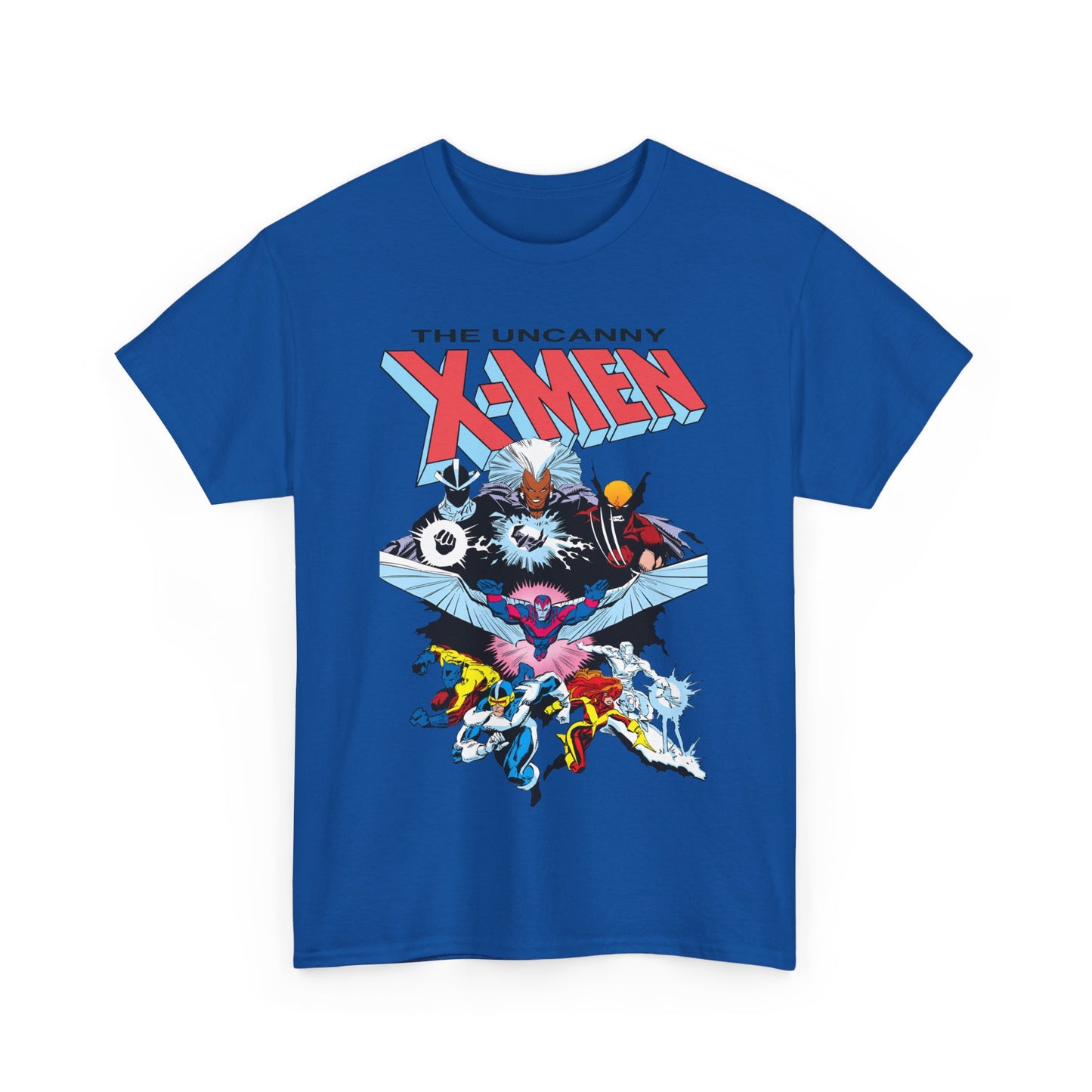 X-Men/X-Factor T-Shirt - Cyclops, Storm, Jean Grey, Iceman, Beast, Wolverine - Marvel Comics - From the Inferno Storyline - Mutant Battle