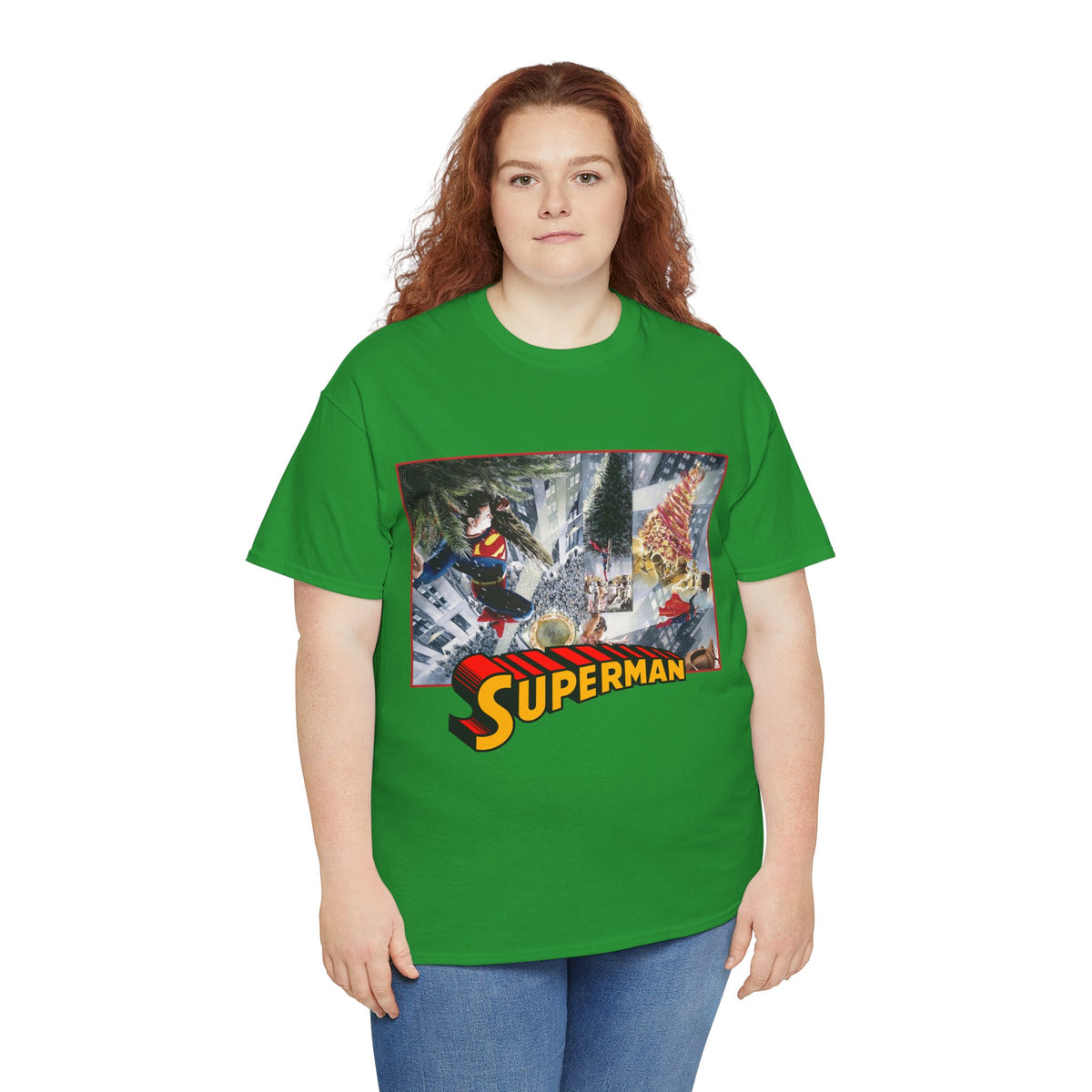Superman Christmas Tree T-Shirt - Alex Ross Art - DC Comics