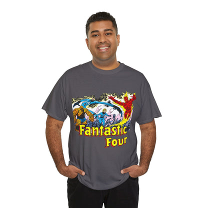 Fantastic Four T-Shirt - John Byrne Art - Reed Richards, Invisible Woman, Human Torch, The Thing - Marvel Comics