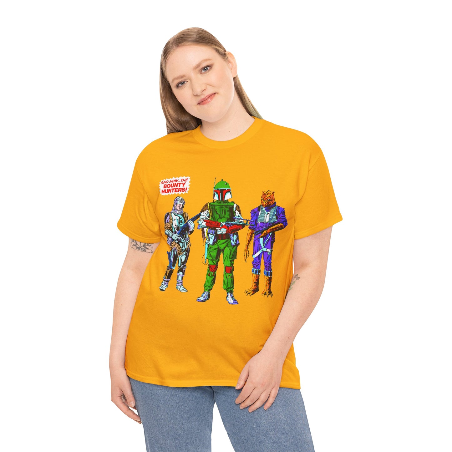 Boba Fett, Bossk, Dengar T-Shirt - Star Wars Bounty Hunters from Empire Strikes Back - Marvel Comics 1980s Art - Alternate Colors