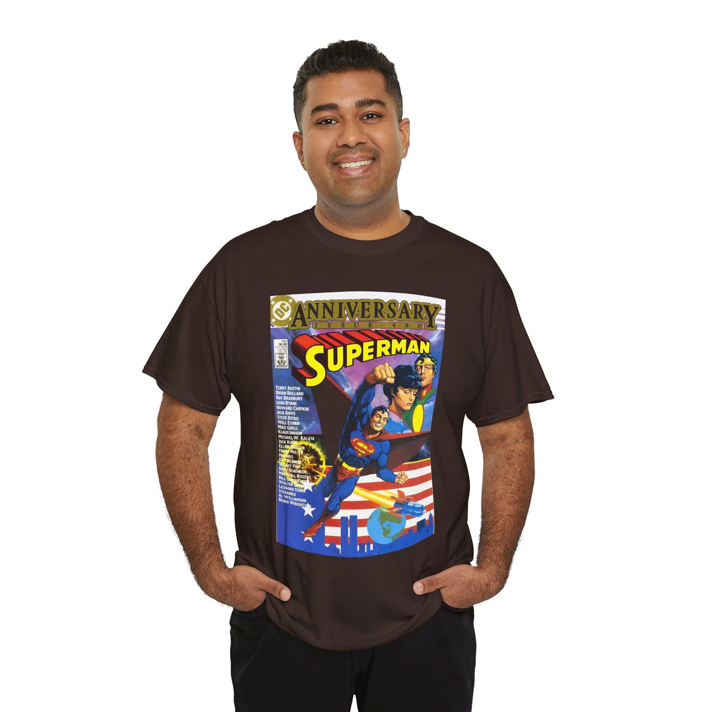 Superman #400 T-Shirt - Howard Chaykin & Frank Miller Art - Jor-El, Lara, Krypton - DC Comics