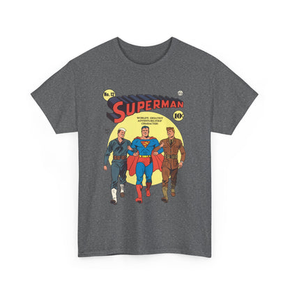 Superman T-Shirt - #12 Cover Art - Golden Age Classic - WWII Support - Iconic Image - DC Comics