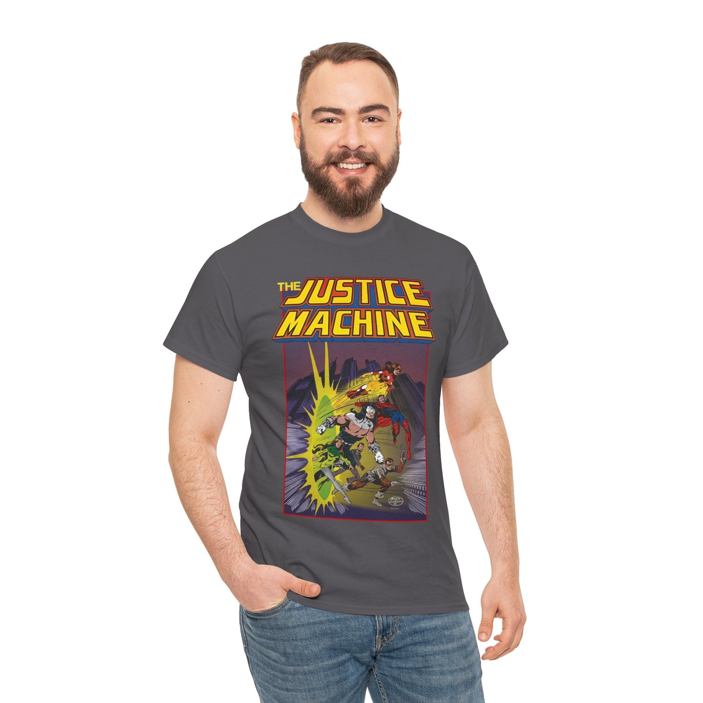 Justice Machine T-Shirt - John Byrne Art - Comico Comics