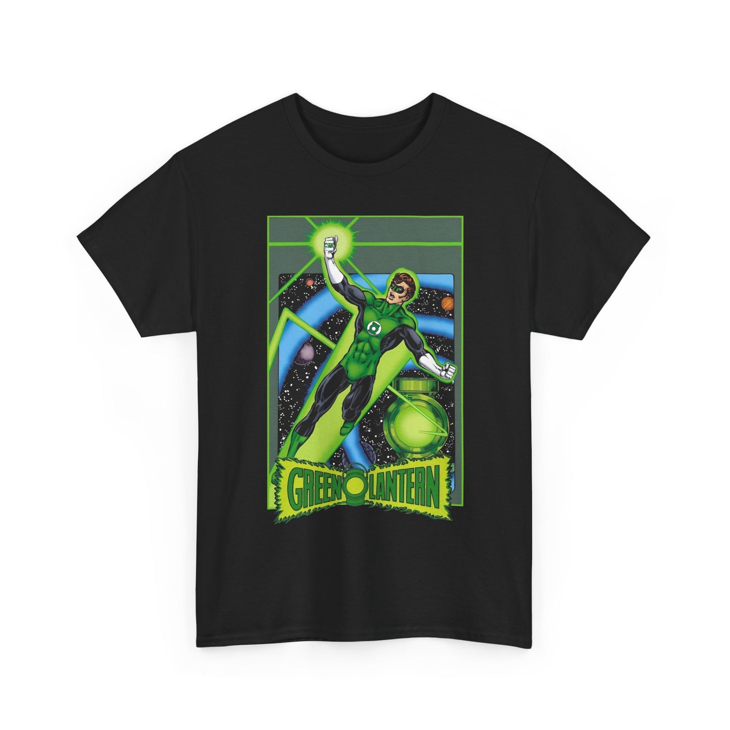 Green Lantern T-Shirt - George Perez JLA Postcard Art - DC Comics - Hal Jordan - Sector 2814 - Justice League Member