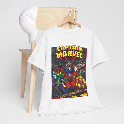 Captain Marvel T-Shirt - Marvel Comics - Jim Starlin Art - Mar-Vell - Kree - Cosmic Hero