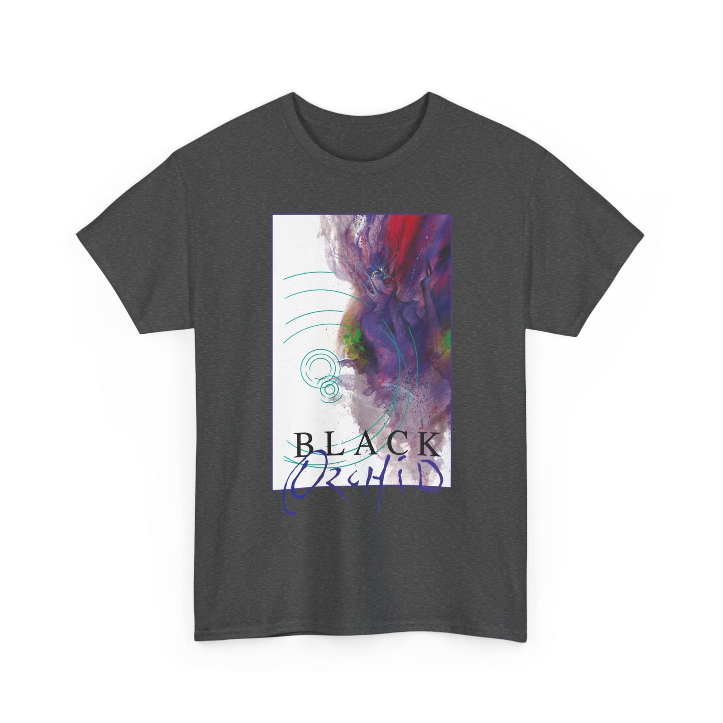 Black Orchid T-Shirt - Dave McKean Art - Neil Gaiman 1980s Story - DC/Vertigo Comics