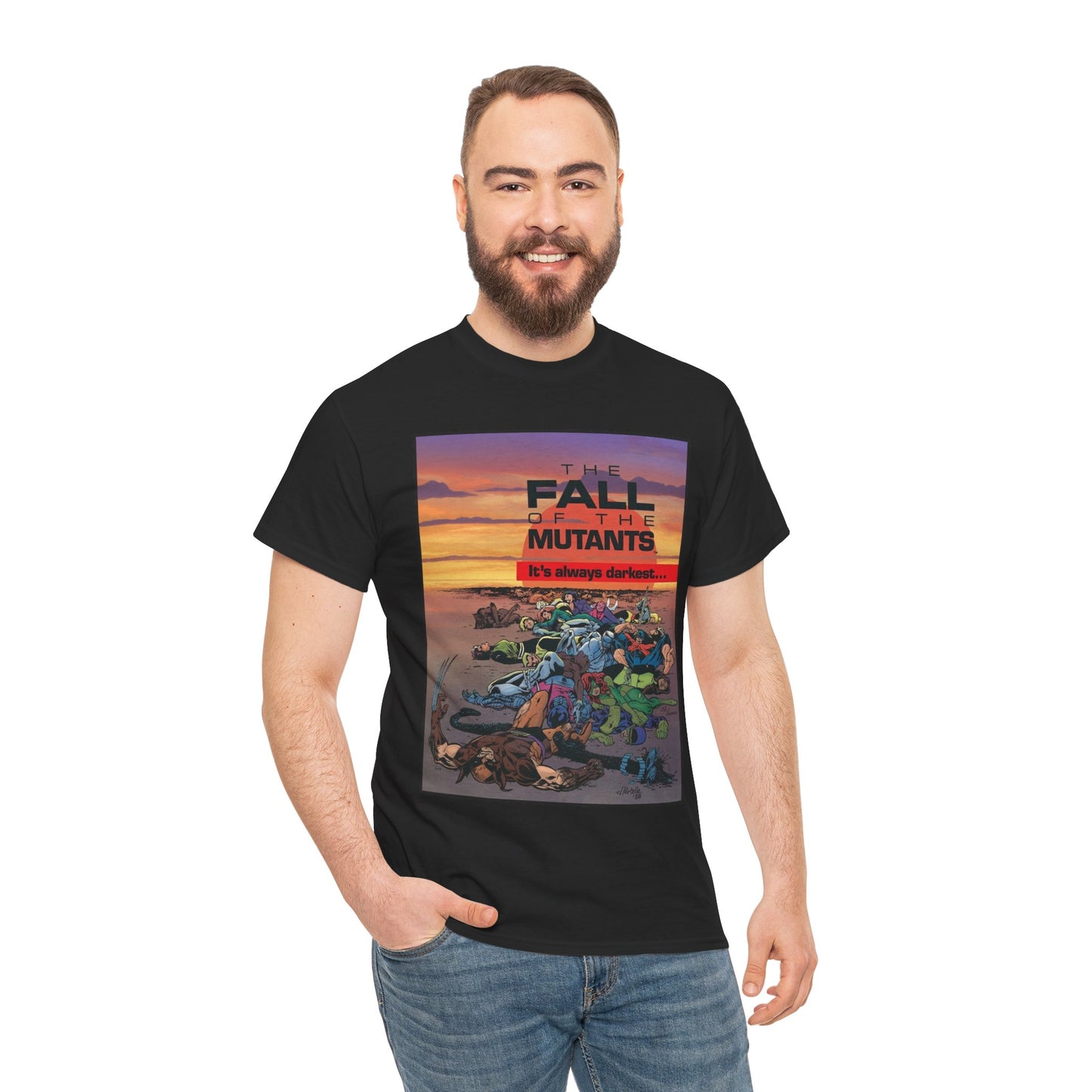 X-Men T-Shirt - Alan Davis Art - Fall of the Mutants Ad - Marvel Comics