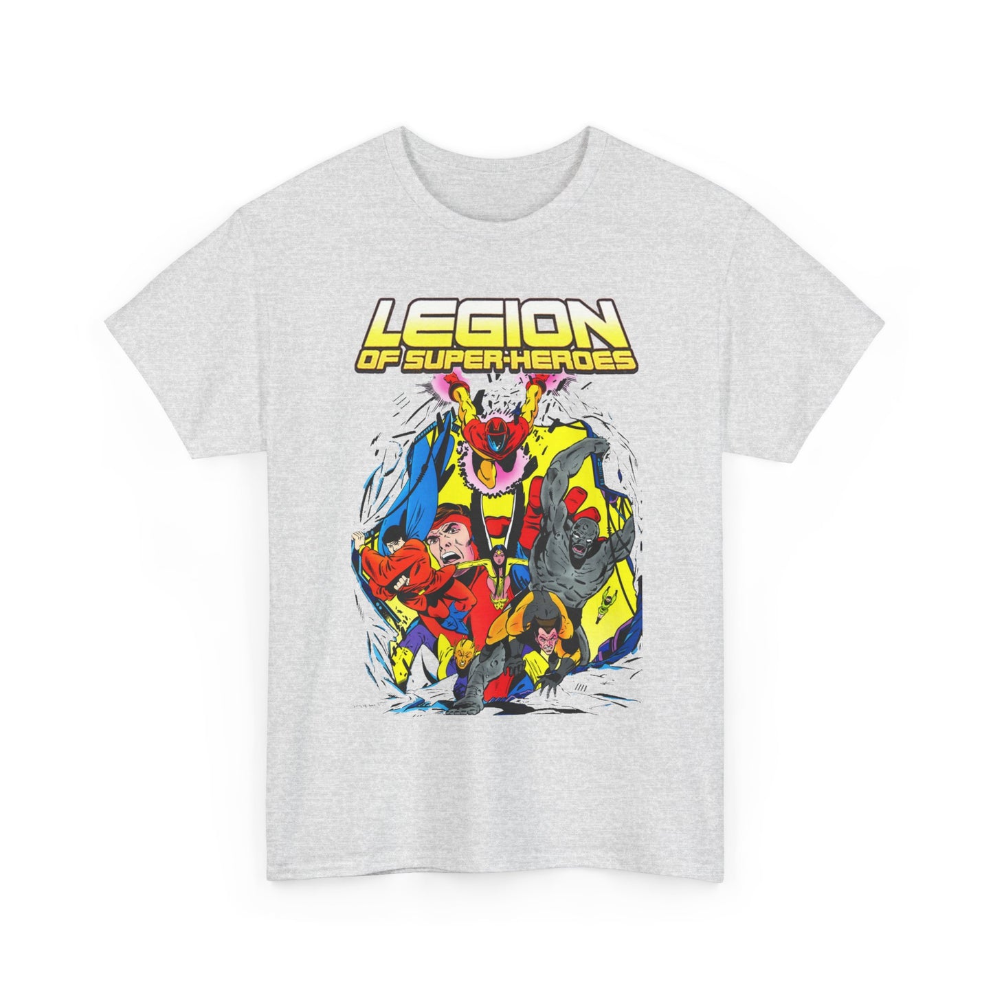 Legion of Super-Heroes T-Shirt - Mon-El, Colossal Kid, Wildfire, Dawnstar, Blok, Timber Wolf - LOSH - DC Comics