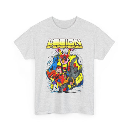Legion of Super-Heroes T-Shirt - Mon-El, Colossal Kid, Wildfire, Dawnstar, Blok, Timber Wolf - LOSH - DC Comics