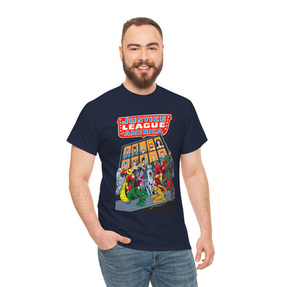 Justice League of America T-Shirt - George Perez Art - Wonder Woman, Hourman, Batman, Firestorm - SSOSV - DC Comics