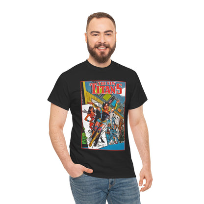 New Titans T-Shirt - George Perez Art - Troia 1st Appearance - Nightwing, Cyborg, Starfire, Raven, Jericho, Changeling - DC Comics