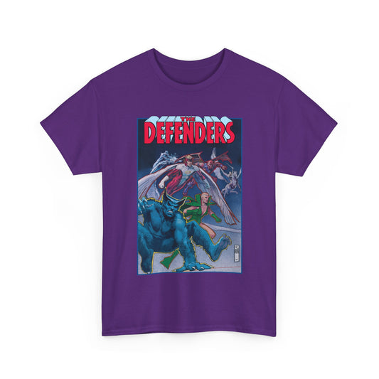 The Defenders T-Shirt - Carl Potts & Bill Sienkiewicz Art - Beast, Angel, Iceman, Moondragon, Valkyrie, Gargoyle - Marvel Comics