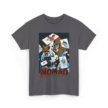 Nomad T-Shirt - S. Clarke Hawbaker, Mark McKenna Art - Jack Monroe - Playing Cards with Deadpool & Bushwacker - Marvel Comics