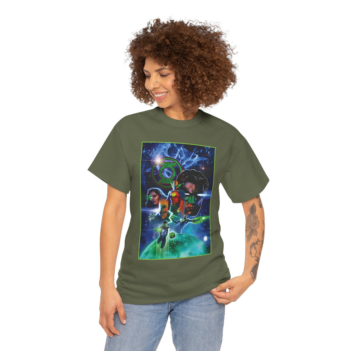 Green Lantern T-Shirt - Liam Sharp Art - Alan Scott, Hal Jordan, Kyle Rayner - DC Comics